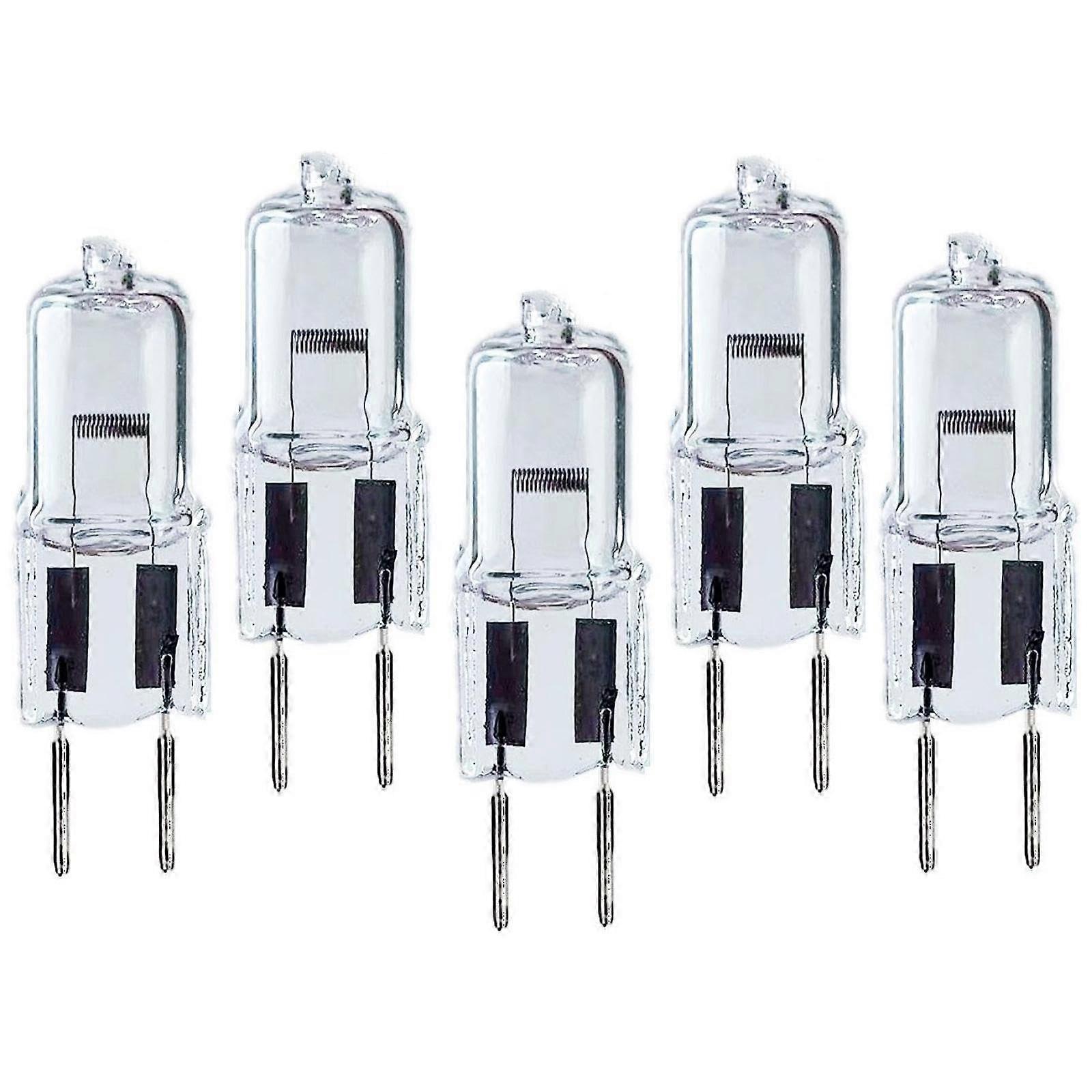 GY6.35 Halogen Bulb 24 Volt Clear Light Bulb T4 Dimmable G6.35 Halogen Bulbs 24V 50W Pack of 5 5 Pieces. 24V50W