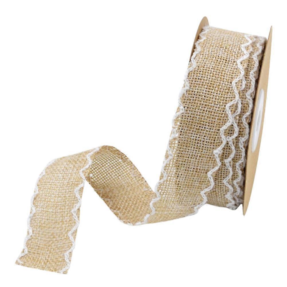 Versatile Beige Wavy Brim Ribbon Roll for Floral Arrangements and Gift Wrapping Great for Festivals and Celebrations 1 Roll