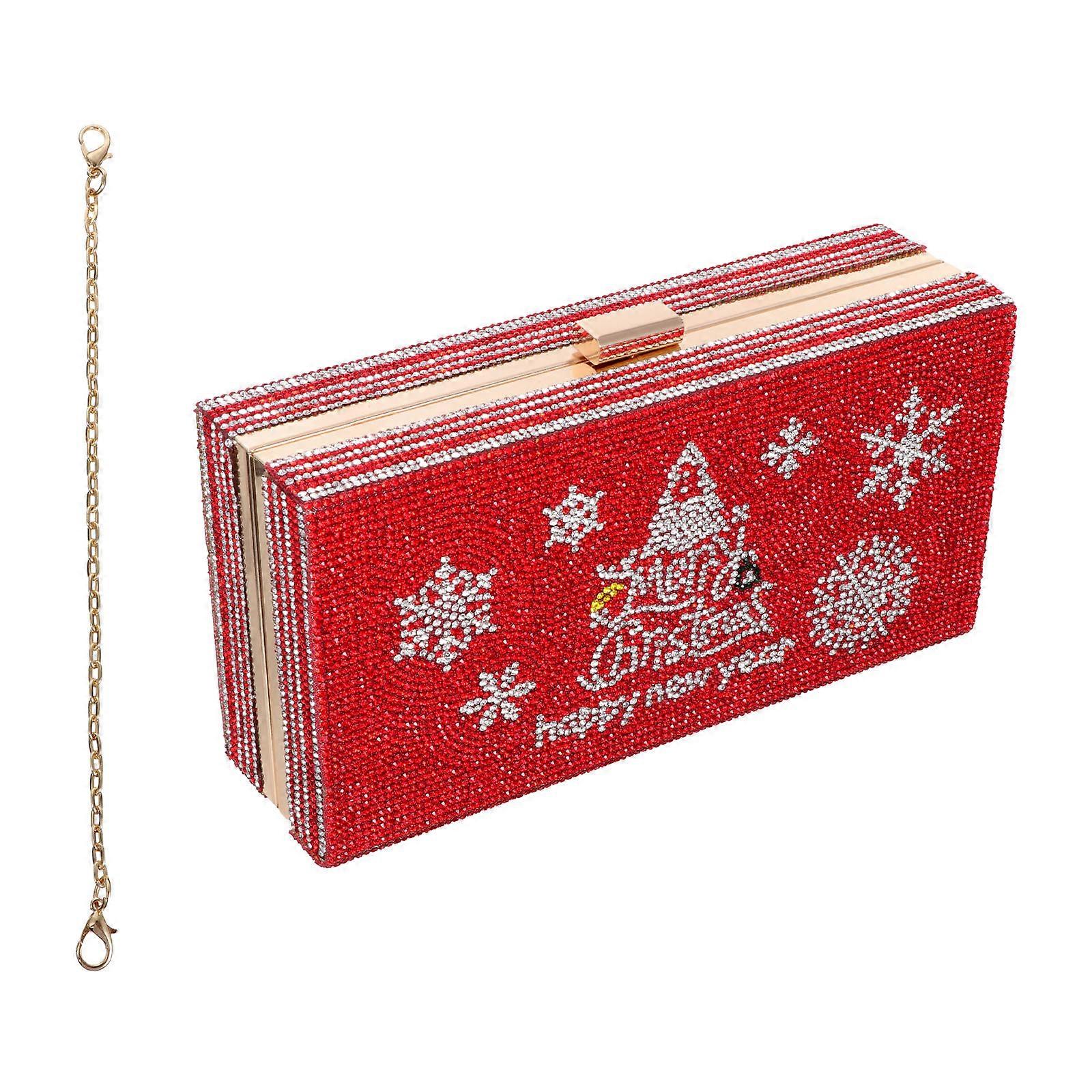 Rhinestone Shoulder Bag 1 Pcs Bag Square Shape Designed For Evening Events Featuring Craftsmanship And Strong Material