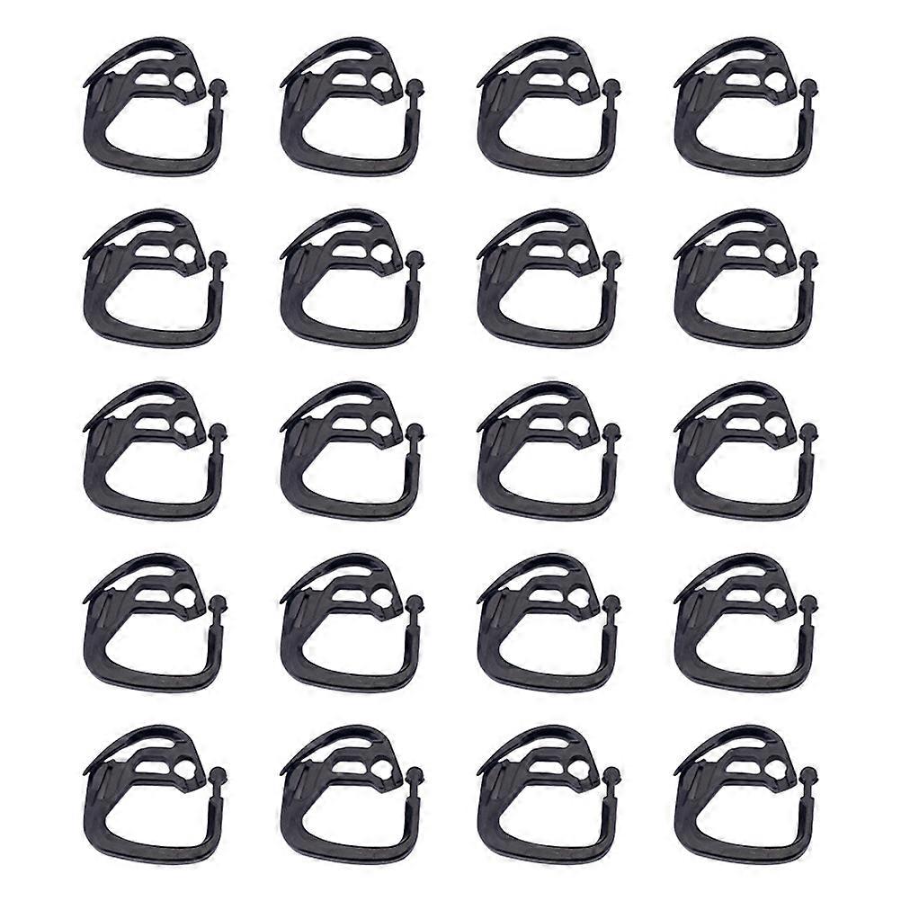 Black Plastic Shade Net Clips 50pcs Outdoor Mesh Hanging Hooks for Garden Netting Greenhouse Sunshade Windbreak Support Lightweight Fasteners for