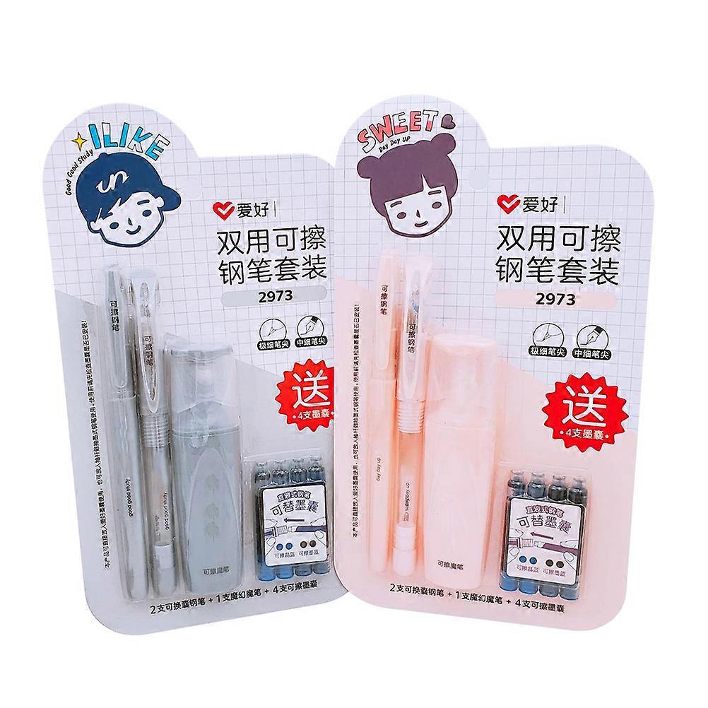 Erasable Writing Pens Set Designed For Students Calligraphy Tools Smooth Writing 2 Sets Assorted Color