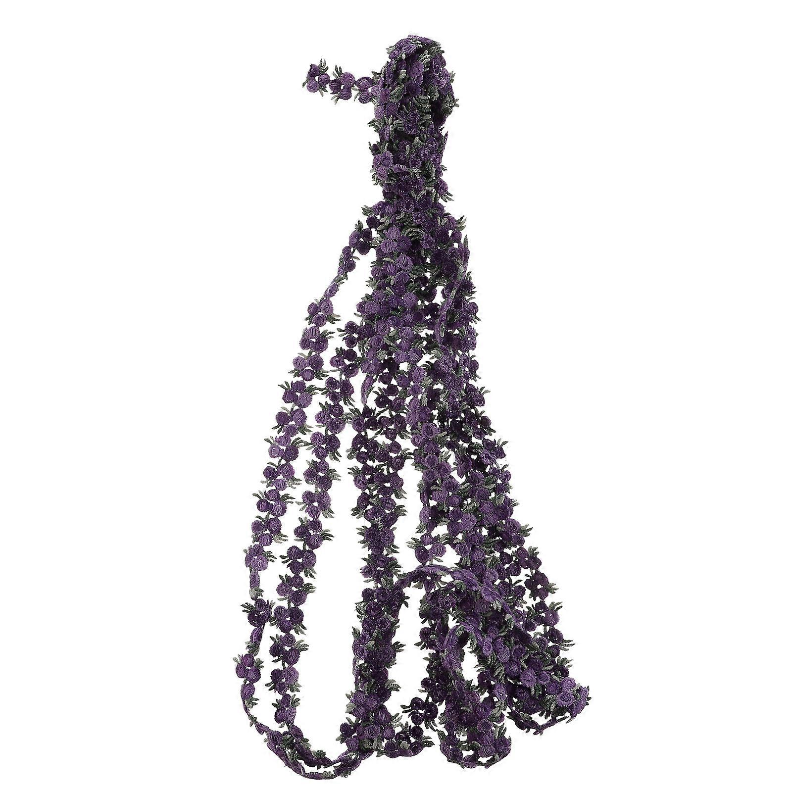 Decorative Trim for Sewing 4.5M Beautiful Embroidery Trim Ideal for Gift Wrapping Suitable for Hobbyists Purple 1 Set