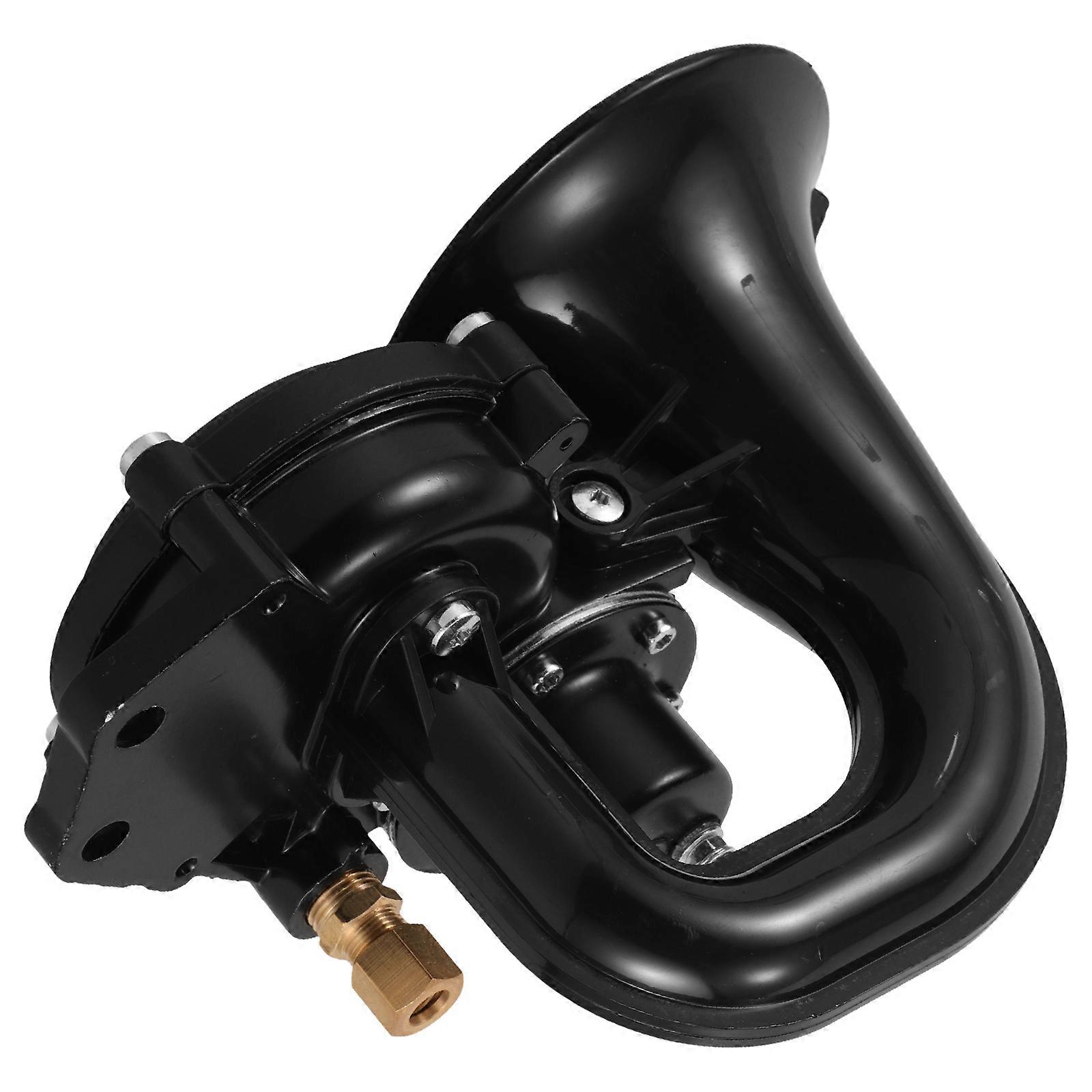 Loud Car Horn with Versatile Compatibility and Durable Construction for Universal Vehicle Use Black Plastic Metal