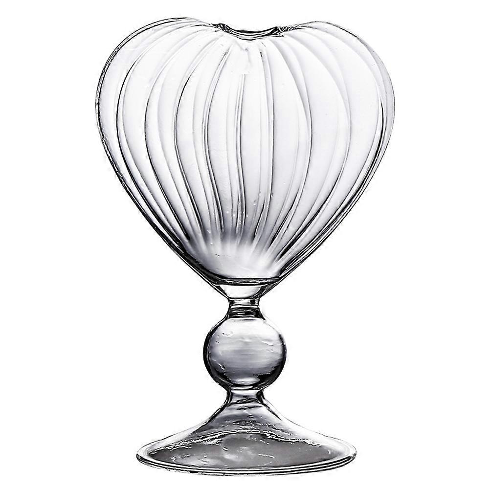 Transparent Glass Goblet for Home Use and Handy Perfect for Valentine's Day and Parties
