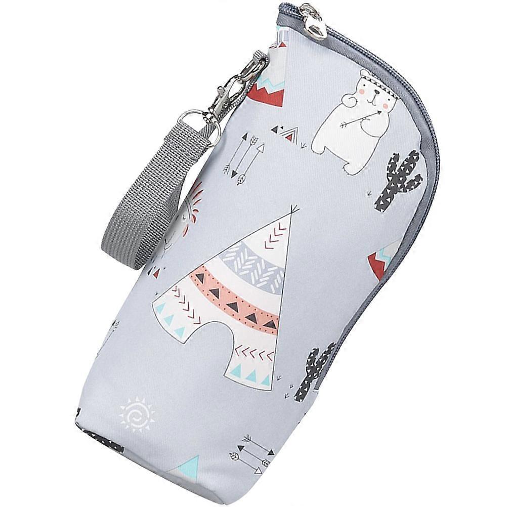 Insulated Milk Bottle Storage Bag Practical Design For Outdoor Hiking Stroller Rectangular Size 1Pack