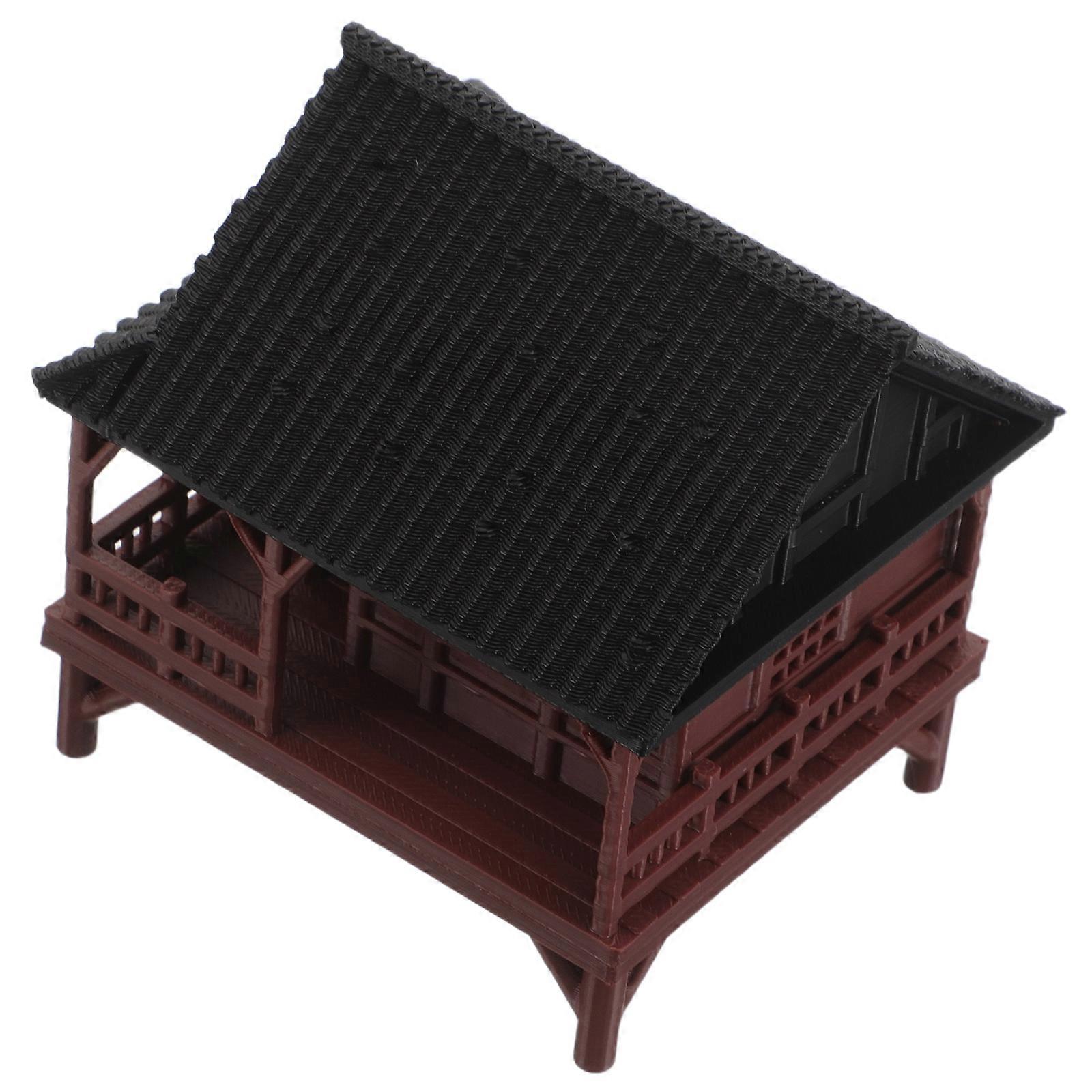 Miniature Pavilion for Aquarium, Bonsai & Office Decor – Traditional Chinese Garden Architecture Micro Landscape Ornament for Fish Tanks and Study