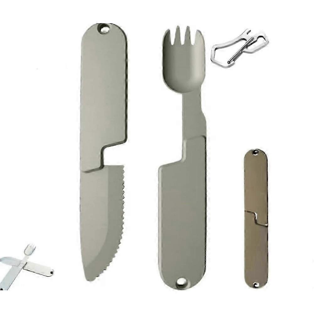 Camping Eating Utensils Set,Kopak Utensil Set,2 in 1 Camping Eating Utensils Set