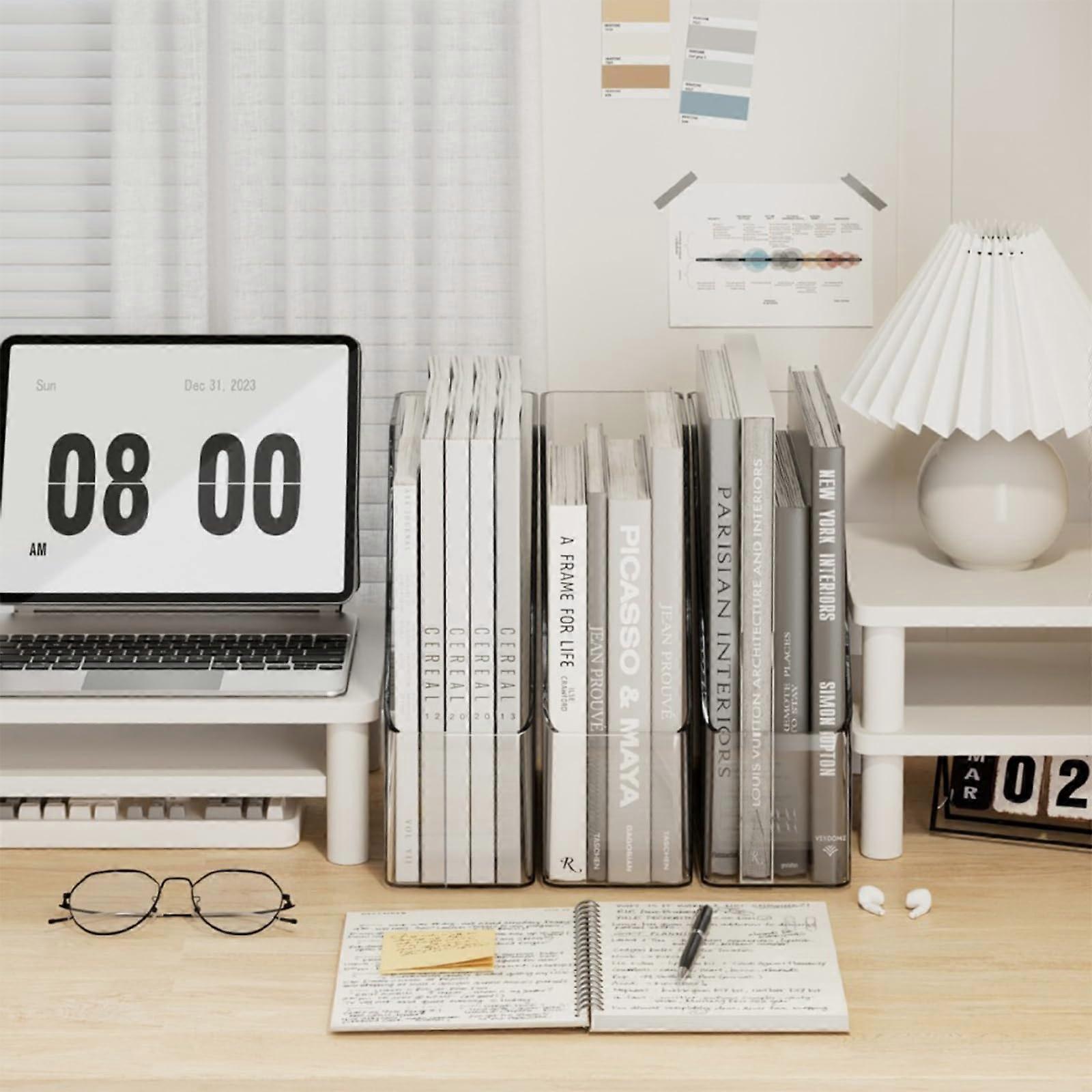 Transparent Desktop File Organizer, Flexibly Combinable, Stackable Document Tray A4 Paper, Letter Tray Organizer