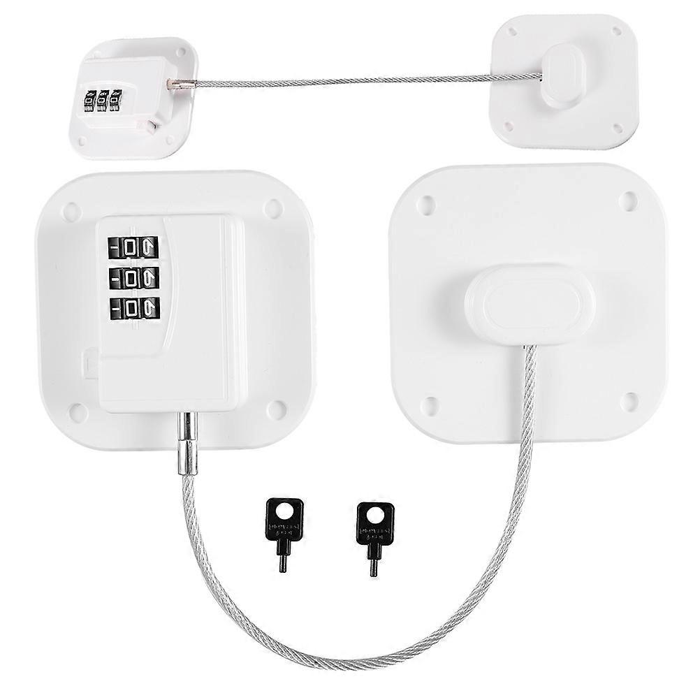 2pcs Fridge Door Lock, Combination Refrigerator Safety Lock, Stylish Design, Easy Installation Without Drilling, Durable Material for Home Security