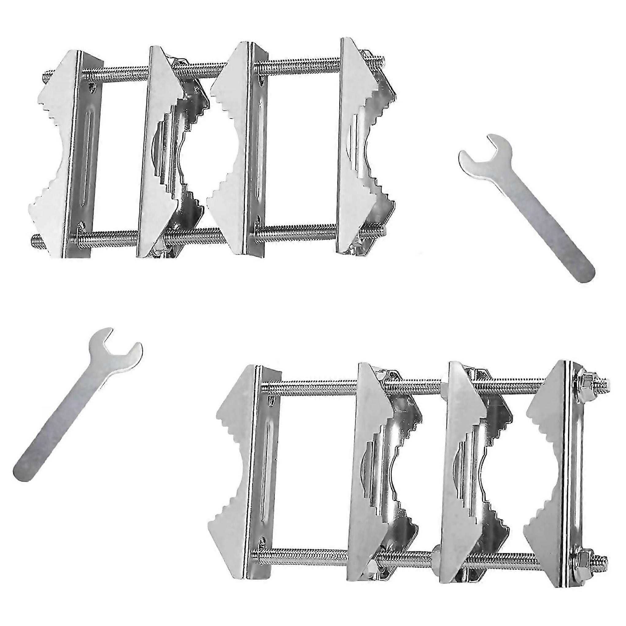 For 2 pcs double antenna mast clamp v jaw block with bolts mast to mast clamppatio umbrella holder
