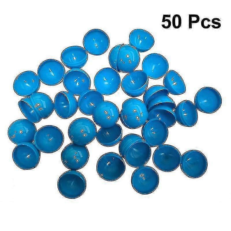 50pcs Activity Lottery Balls Small Funny Colorful Activity Hollow Balls For Game Party (40mm Diameter Blue)