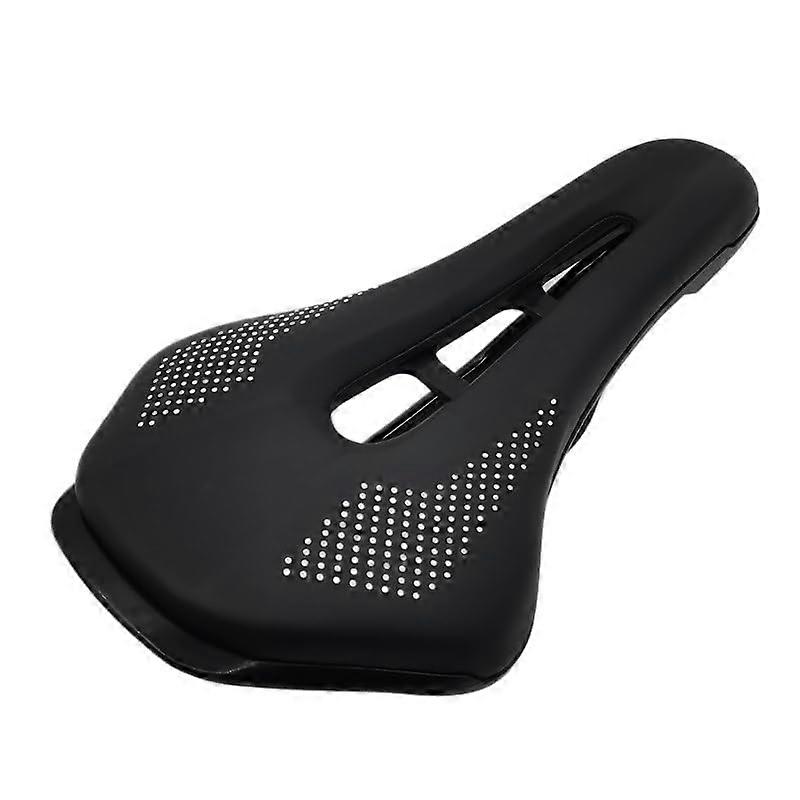 Seat Bicycle Saddle For Men, Skid-Proof Road And Mountain Cycling Saddle With Steel Rails, Soft PU Leather, Black
