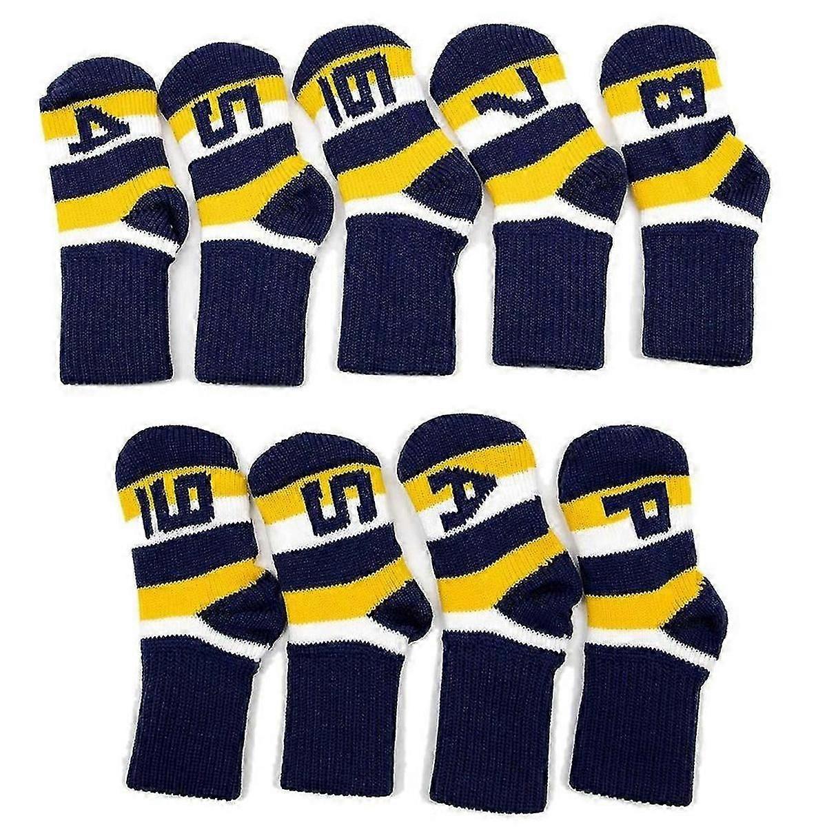 Knitted Golf Iron Covers Set suitable for Standard Size Golf Irons,Sea Blue