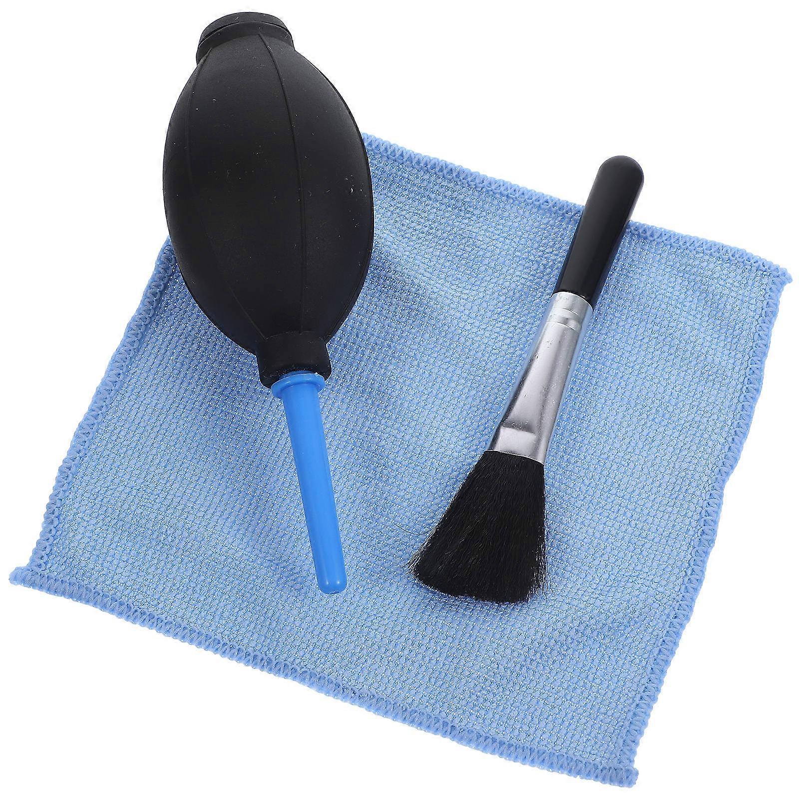 Silicone Dust Blower Camera Lens Dust Removal Photography Lens Maintenance Assorted Color with Cleaning Cloth 1 Set