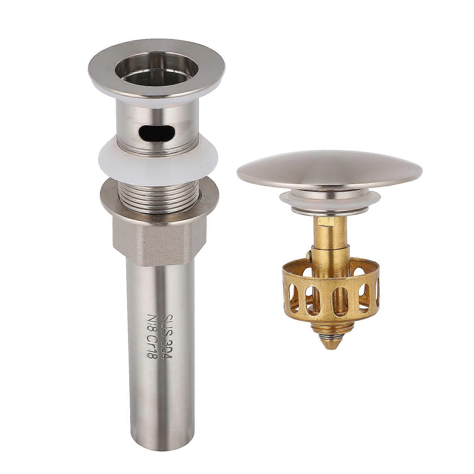 Bounce Drain Filter for Home with Stainless Steel and Copper Material Silver Color Fits Most Sinks 1pc