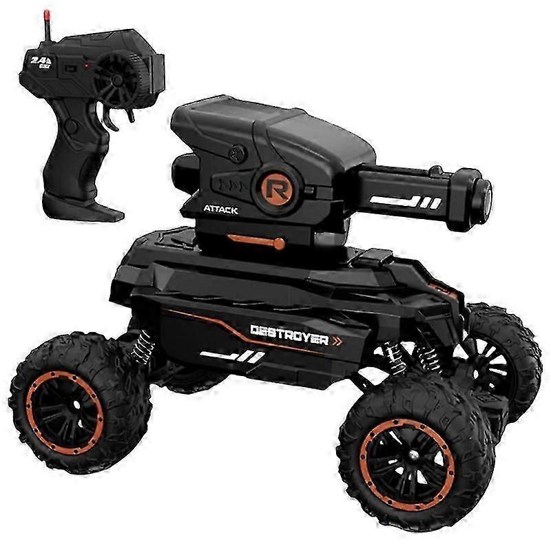 Multiplayer RC Drift Tank with Water Bomb Function for Competitive Outdoor Fun - Vibrant Orange Edition