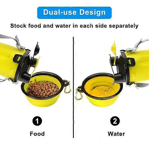 Pet water bottle suitable for both cats and dogs, made of silicone and PP materials, large capacity for multiple scenarios