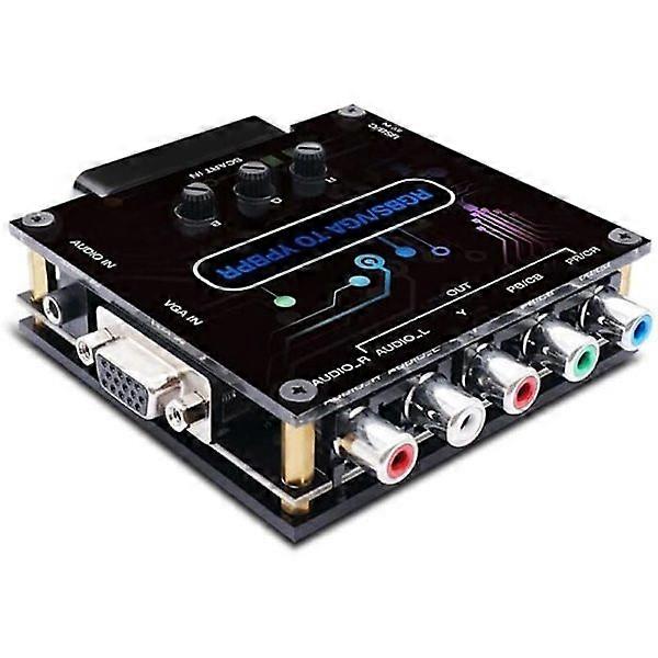 Convertitore di componenti RGBS VGA SCART a YPBPR, convertitore di transcodifica del segnale video, convertitore video di differenza di colore