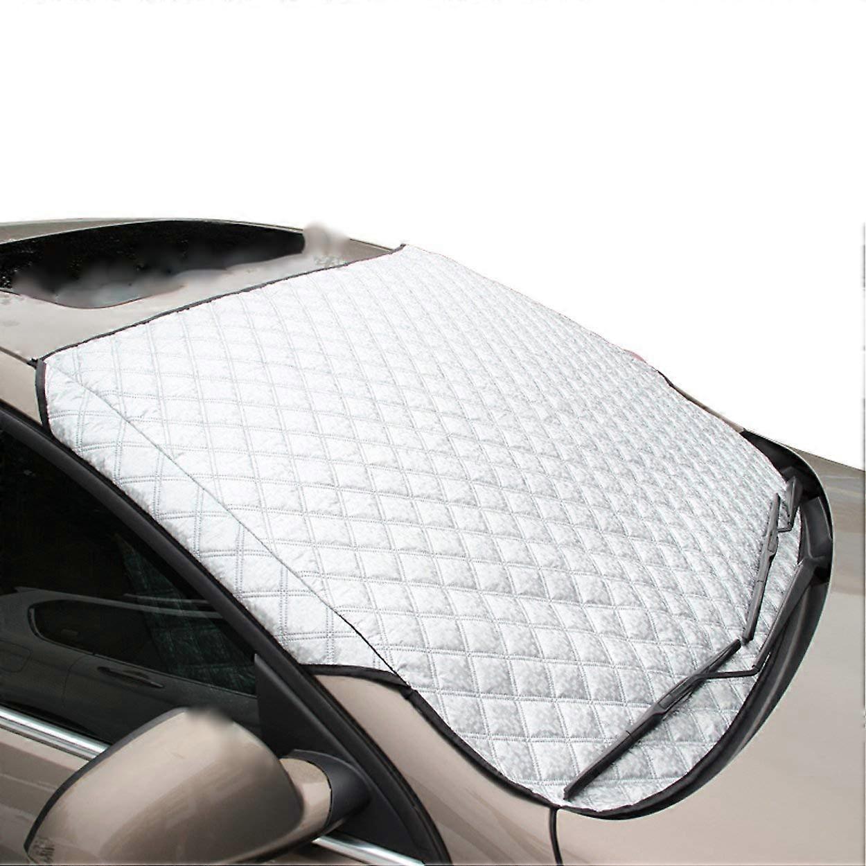 Front Window Car Snow Cover - 147x100CM Frost and Ice Windshield Protector, Durable Material, Universal Fit