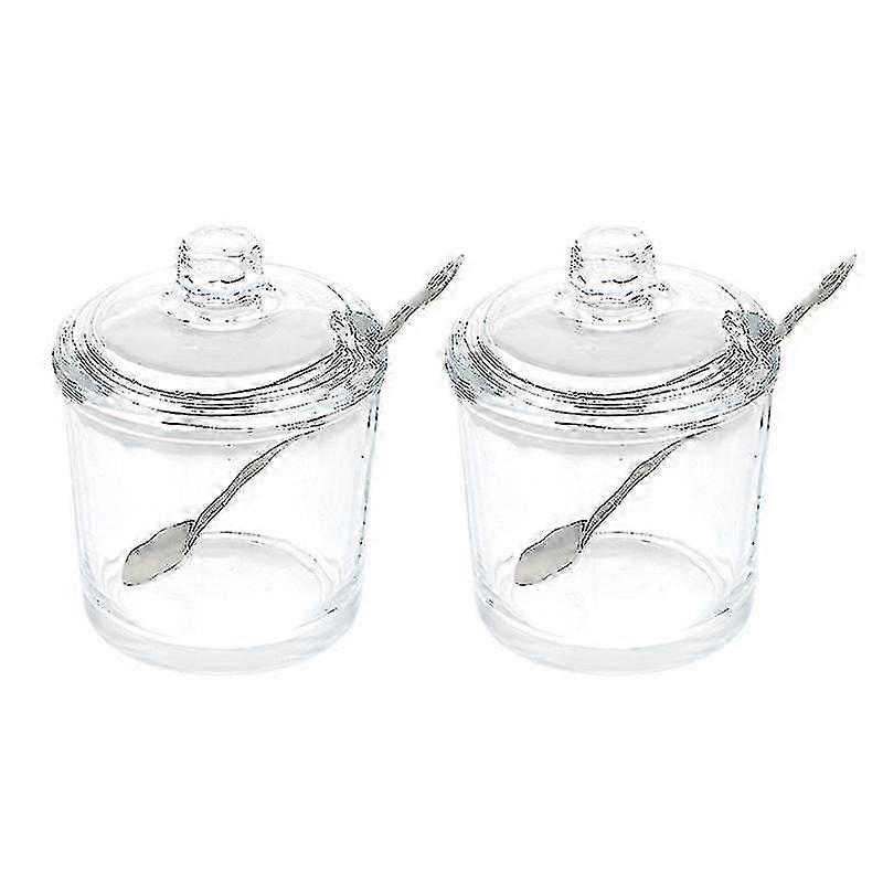 Pot à condiment transparent 2set