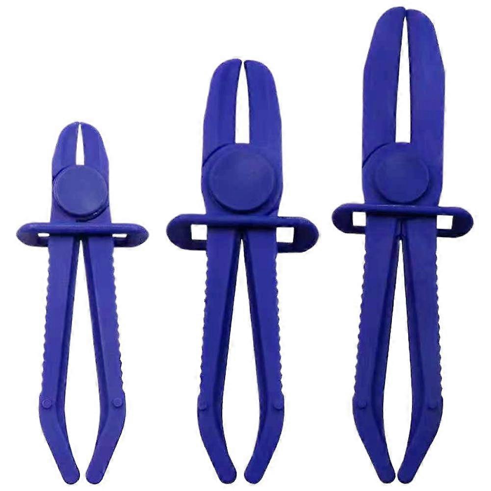 3-Piece Car Fuel Water Line Tube Clamp Set - Professional Nylon Hose Removal Tool for Mechanics