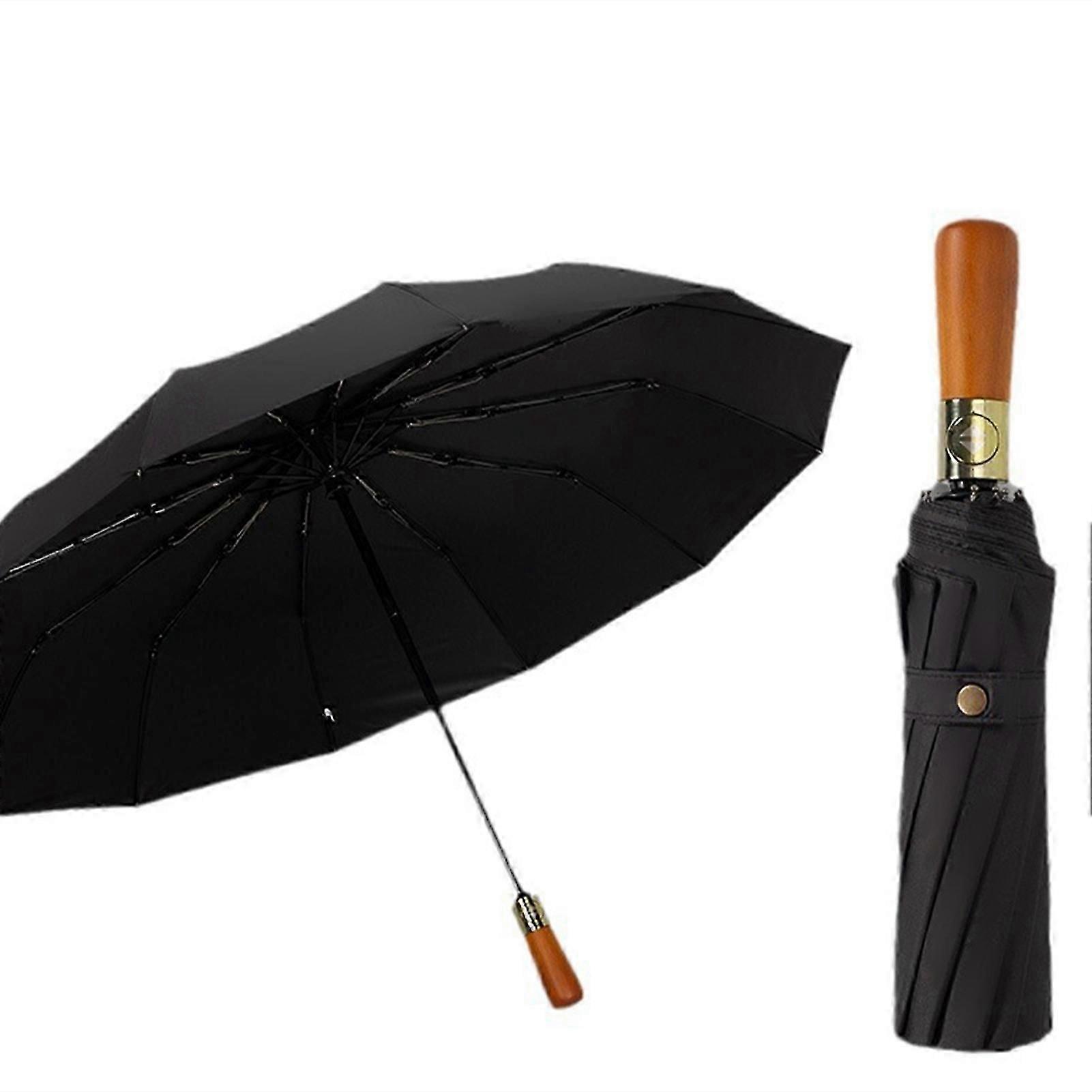 Large Folding Umbrellas - Super Windproof with Automatic Open and Sunscreen Protection for Outdoor Travel Use