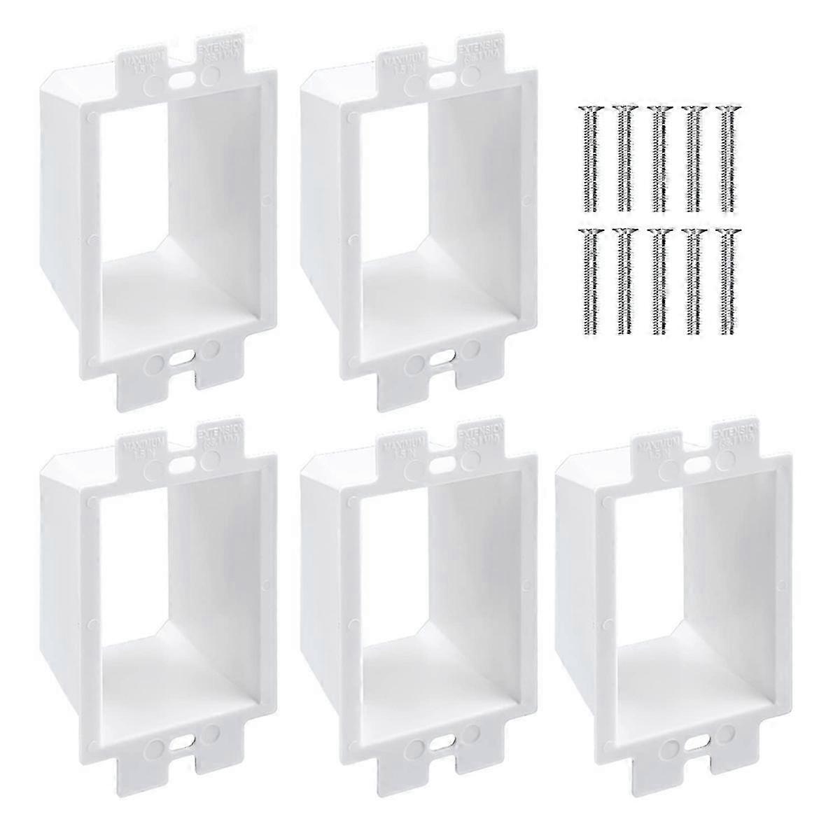5PCS -2 Electrical Outlet Box Extenders with 10PCS Screws