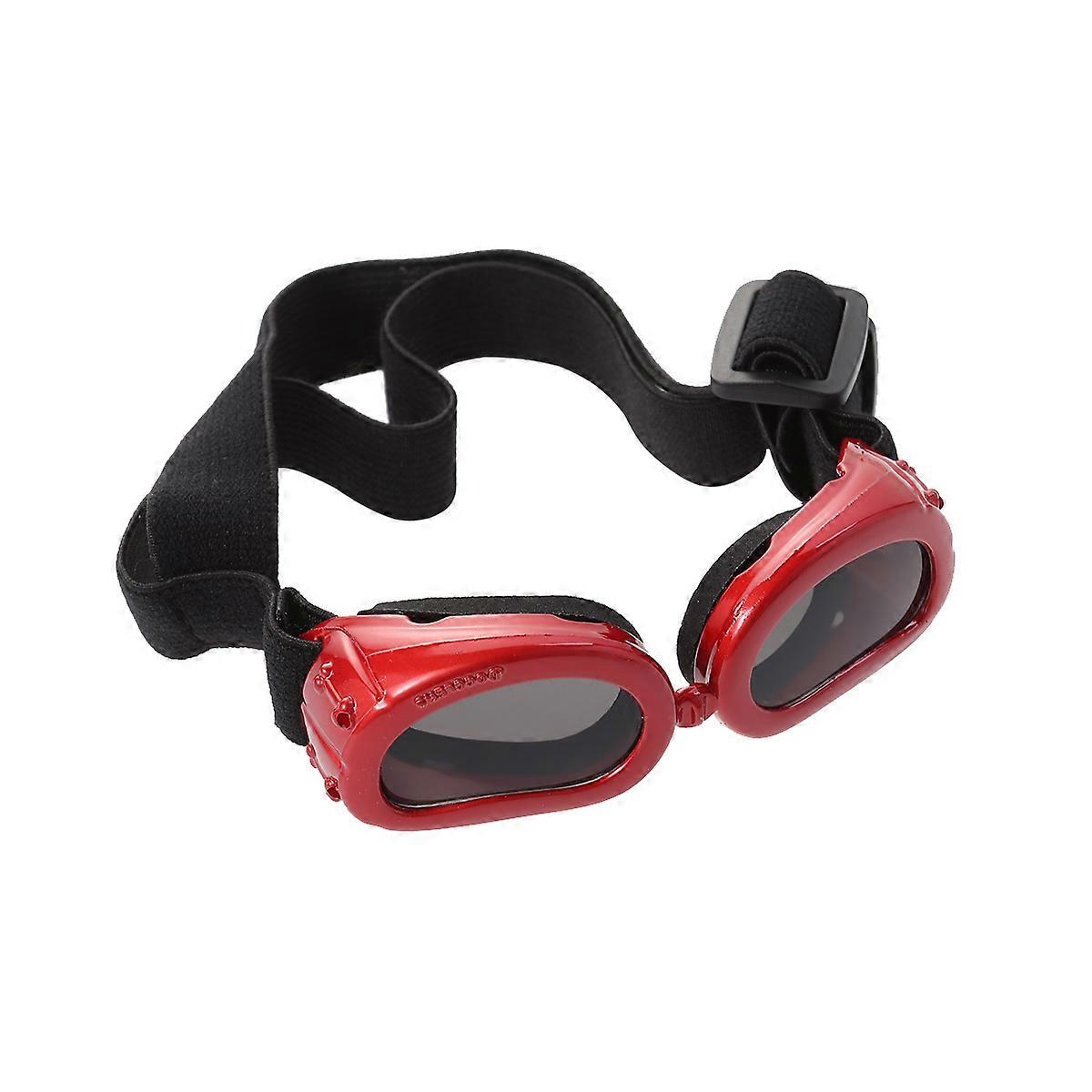 Dog Sunglasses Pet Sunglasses for Uv Protection with Adjustable Strap Red