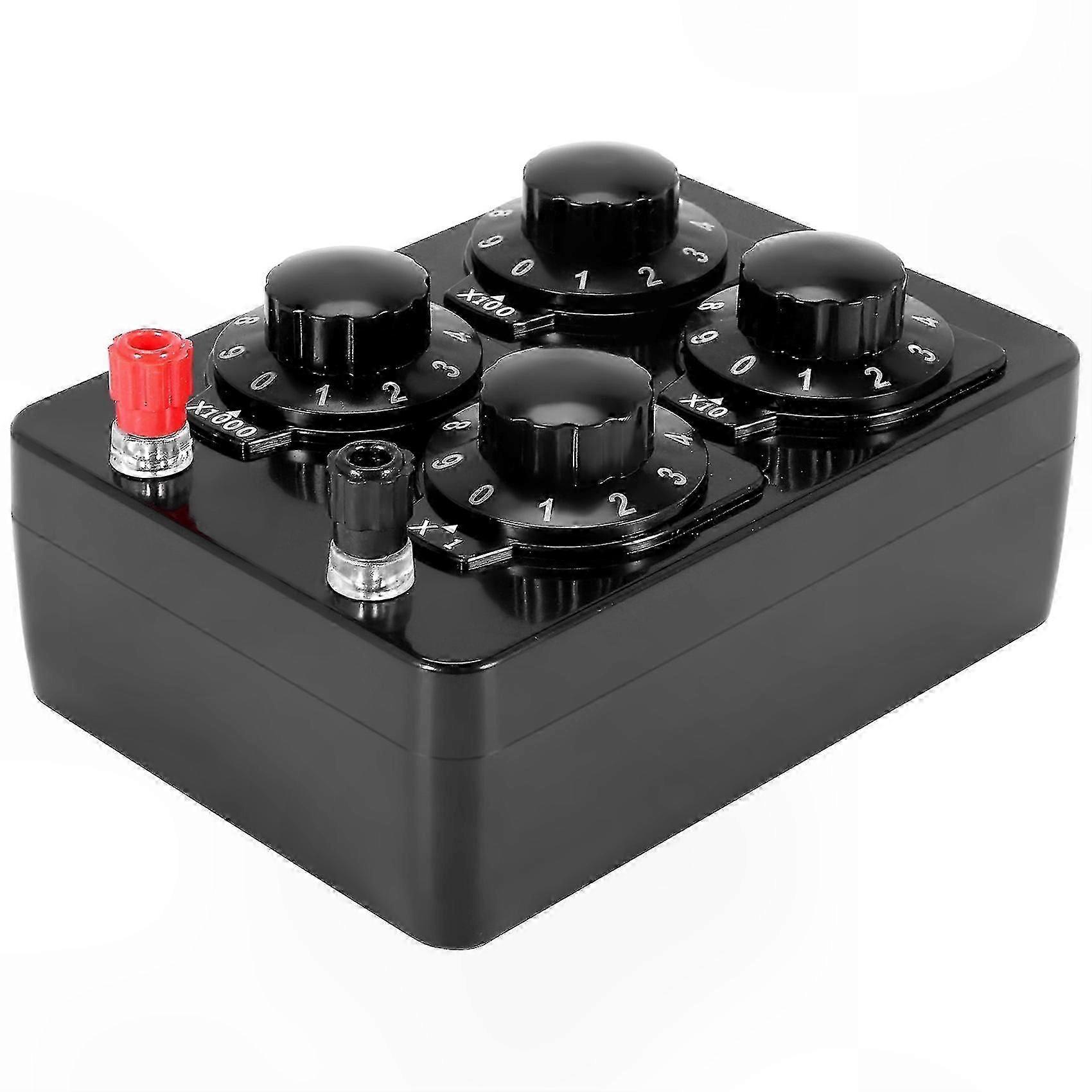 Precision Decade Resistor Box, 0-9999 Ohm Adjustable Teaching Tool for Electrical Education
