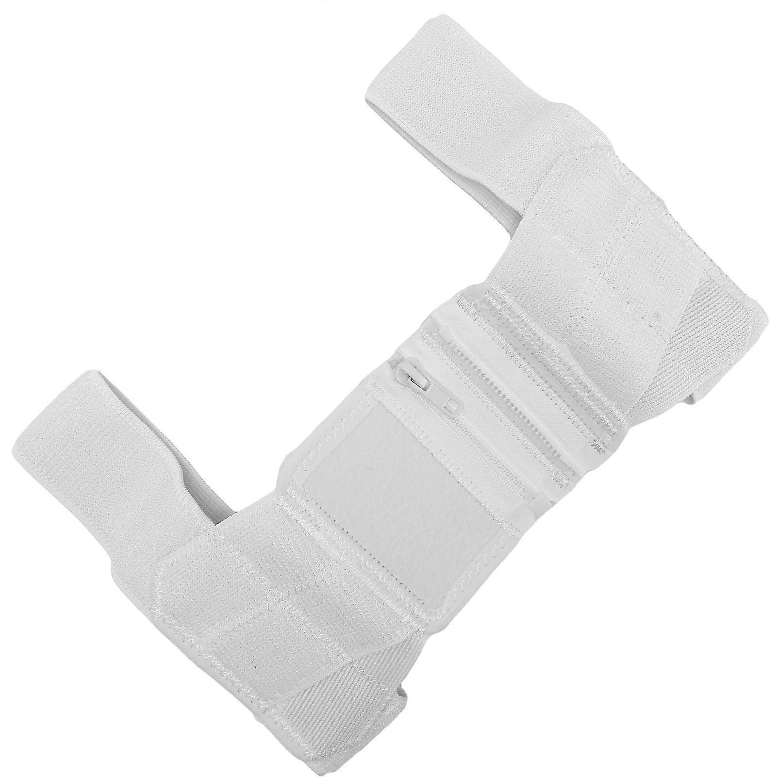 Elastic Posture Corrector Zipper Back Support Belt White M