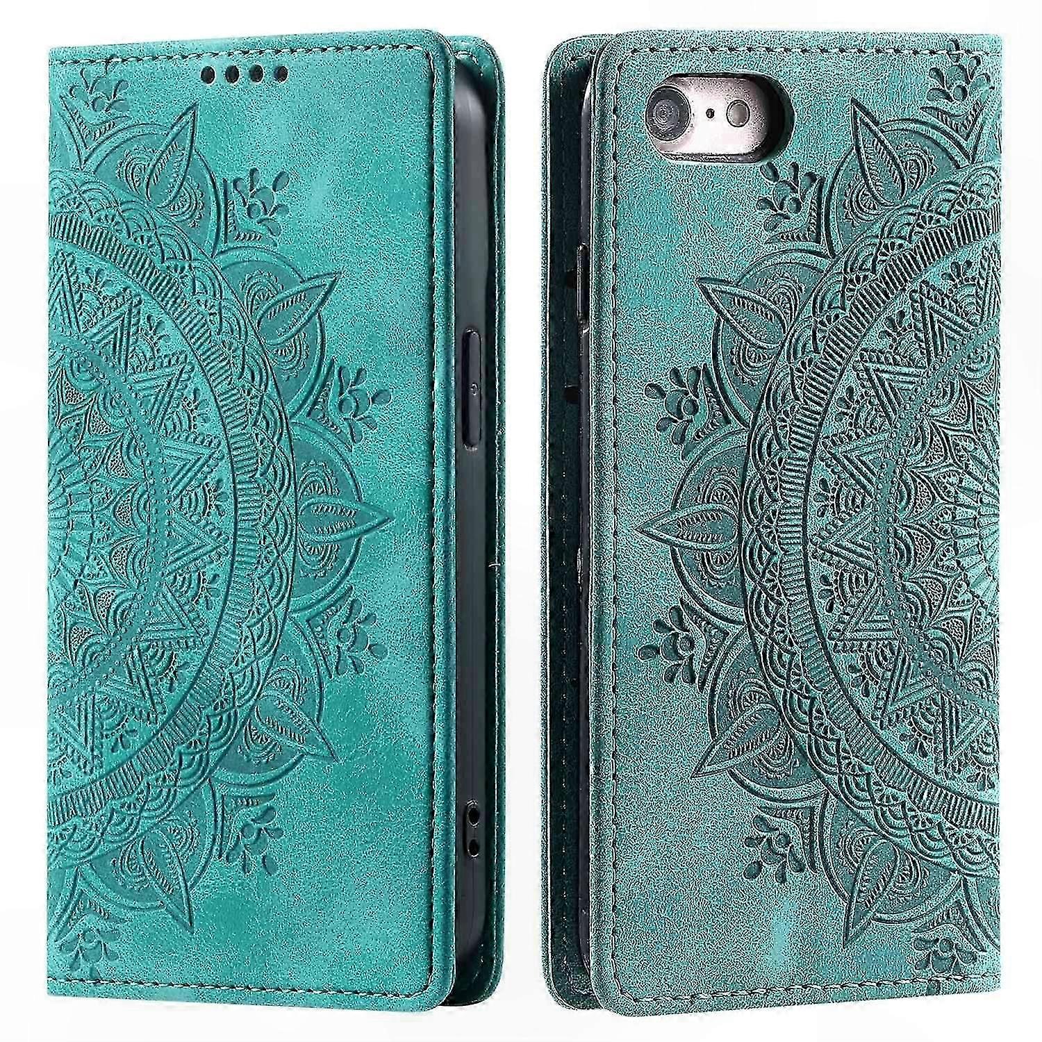 Leather Phone Case with Magnetic Closure and Pattern Design for   16e
