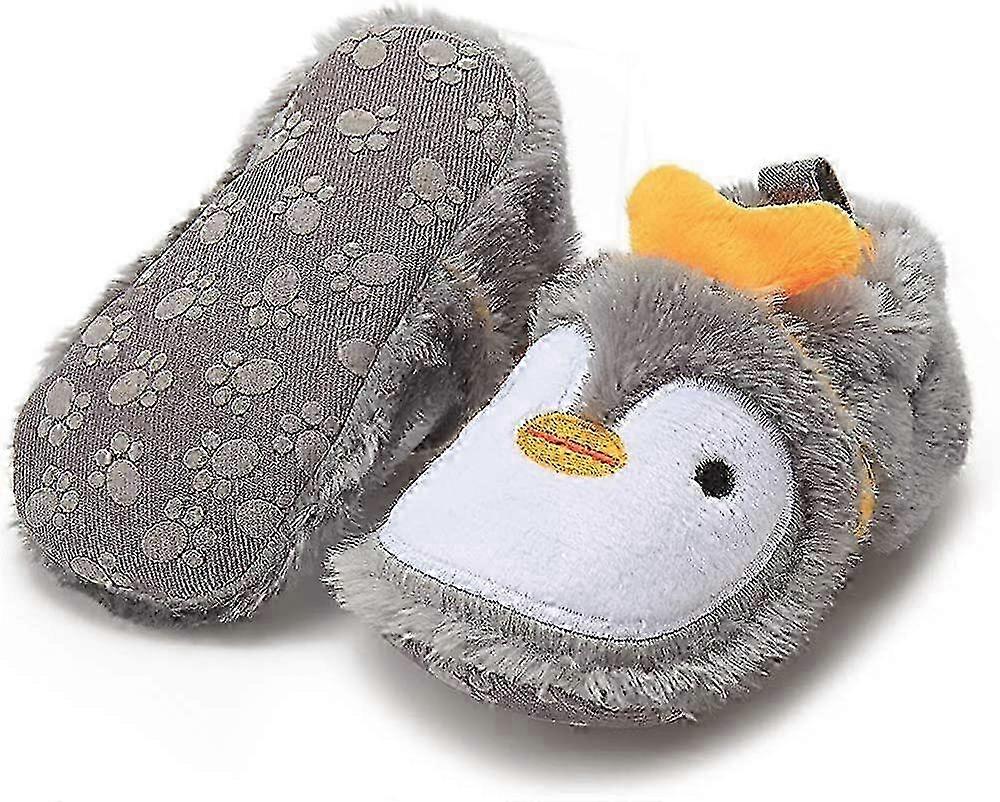 Unisex fleece-tofflor för spädbarn, pojkar, flickor, tecknade mockasiner med mjuk sula, halkfria - småbarnsskor med spjälsäng
