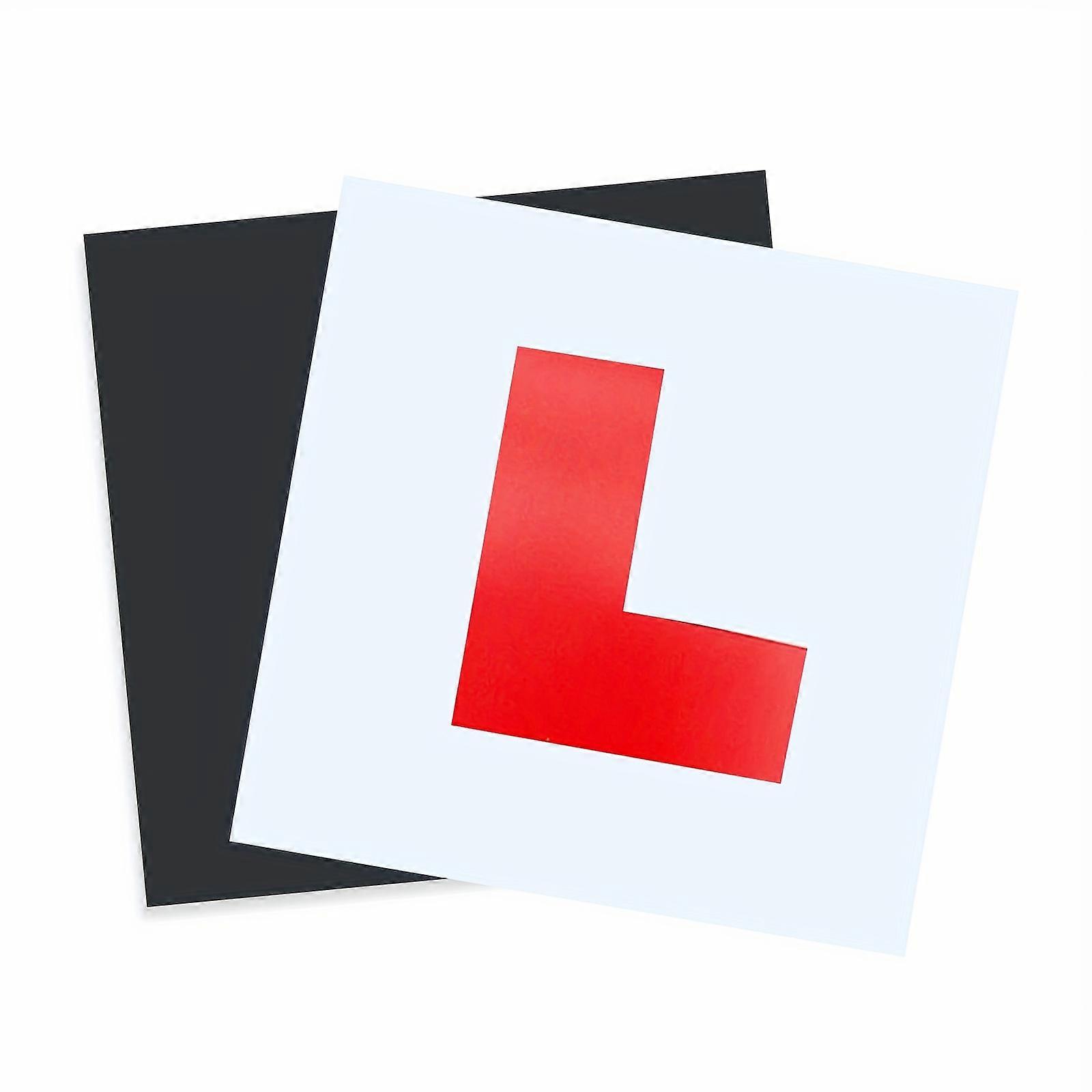 Fully Magnetic Car L Plates - 1 or 2 Pack Extra Thick Strong Magnetic Learner Plates, Easy to Attach & Remove, No Scratching Painting