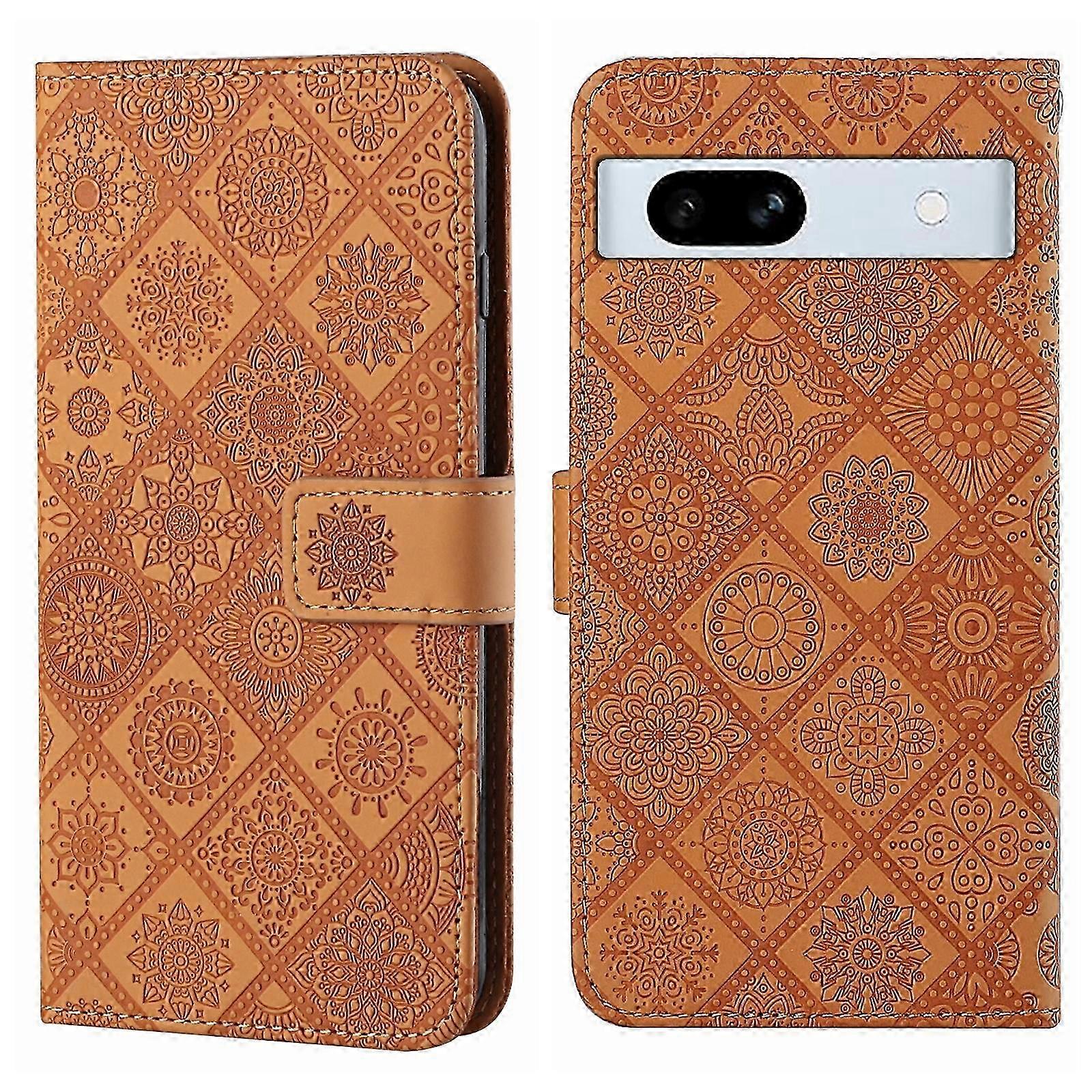 (New) Ethnic Style Embossed Pattern Leather Phone Case 2025