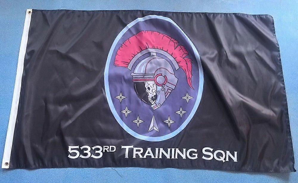 USSF US Space Force 533rd Training Squadron enkelsidig flaggbanderoll
