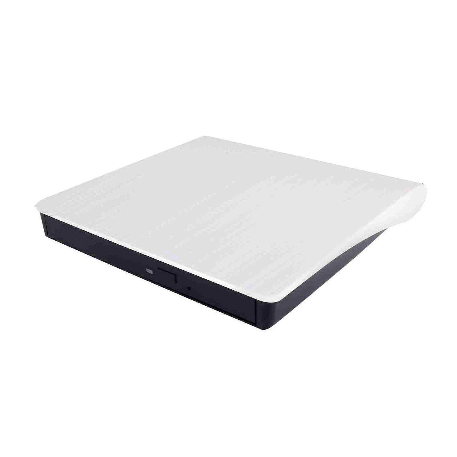 Portable CD Player Double Interface Type C USB3.0 External DVD VCD CD Drive for Laptop White
