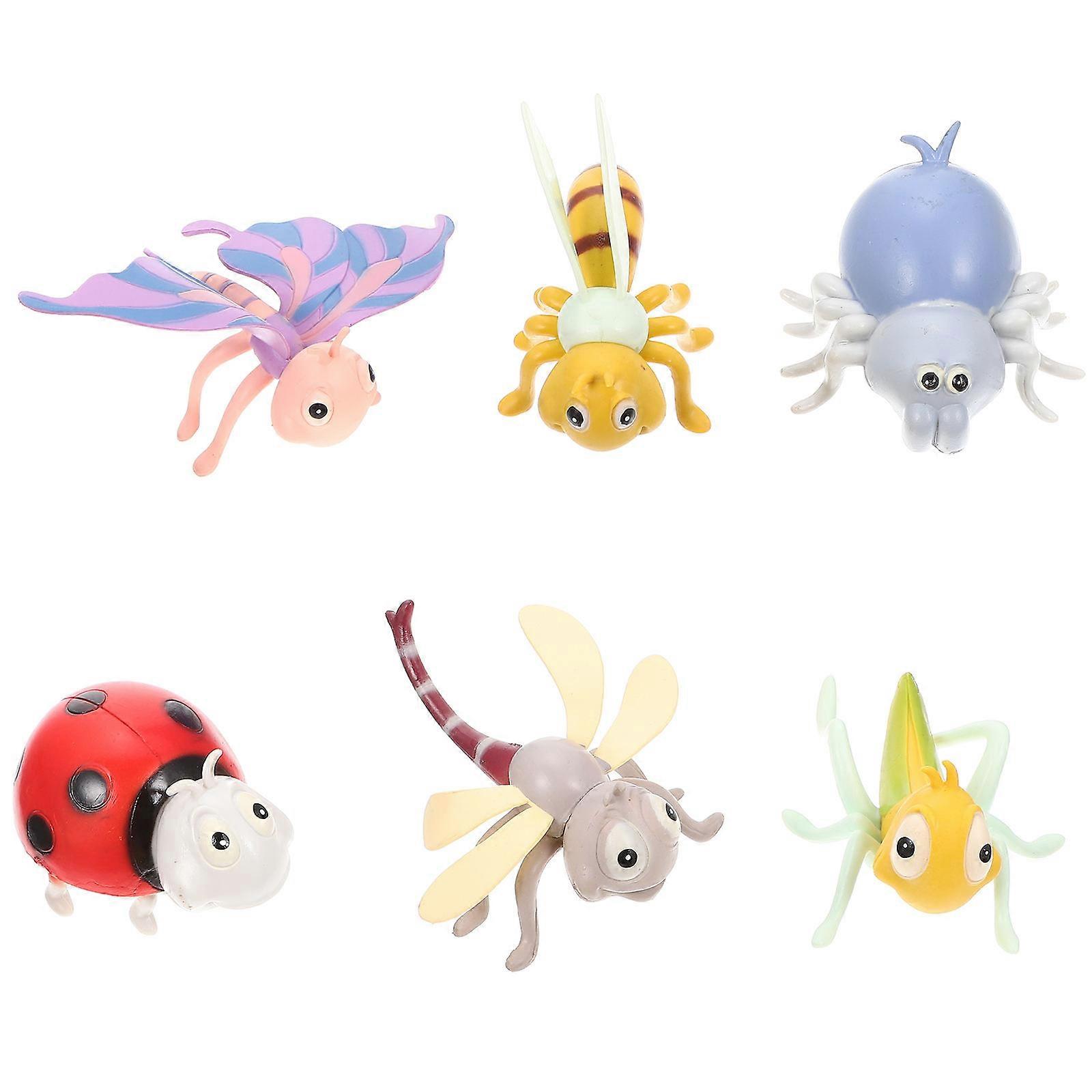 Cartoon Insect Models Simulation Model Toy for Decor 1Set Assorted Colors