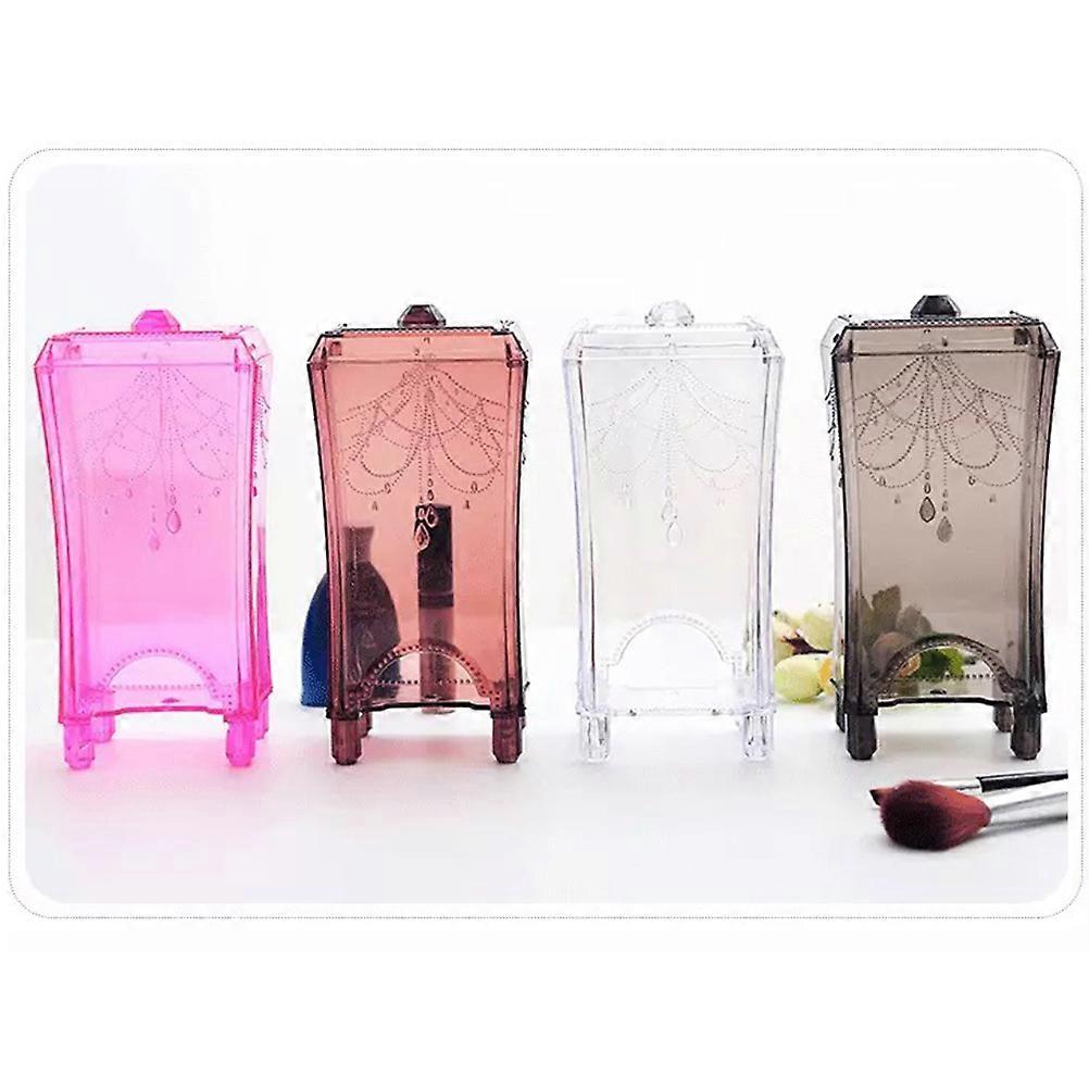 Cotton Pad Organizer Square Storage Container for Storage 1Pcs Transparent Pink