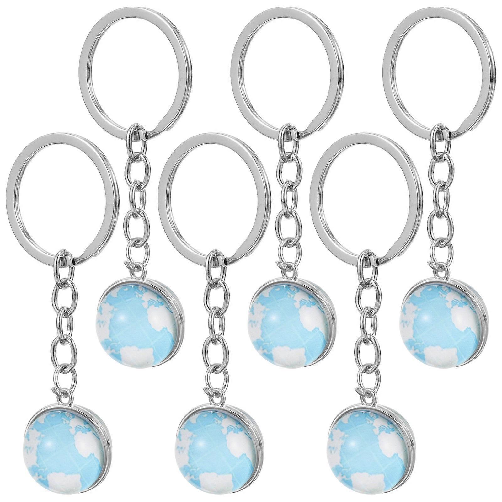 World Globe Keychains Creative Keychain for Gifts 18Pcs Globe Key Rings