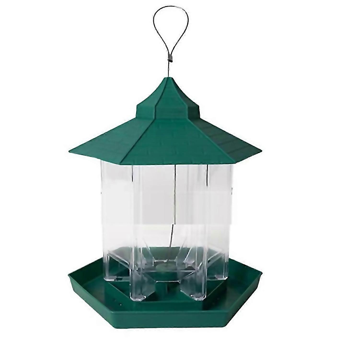 For Wild Bird Feeders Gazebo Bird Feeder Feeding Bowl Large Capacity Suspending Station With 6 Feedi