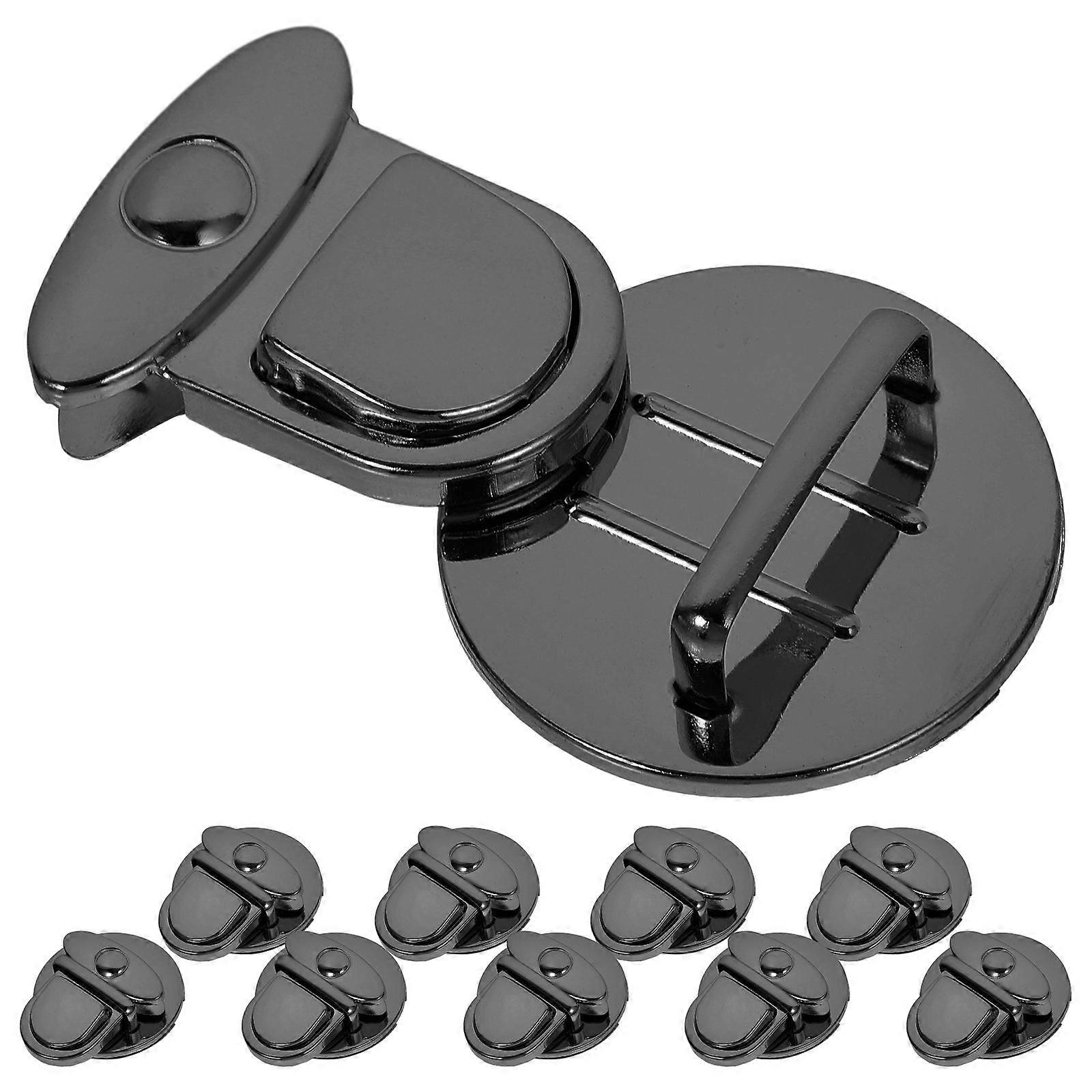 Iron Bag Accessory Lock Buckle For Crafters Black Simple Design 10Set