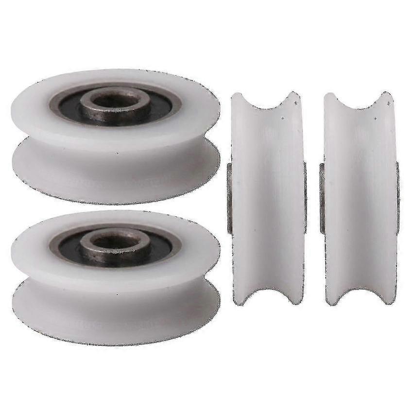22x6x8mm U-groove نايلون بكرة عجلة 4 قطع للباب المنزلق ضياء داخلي 6 مم