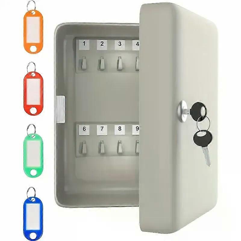 Metal Wall Mounted Multi-Key Lock Box Security Storage Box Spare Car Key Storage Box Suitable for Home Office Factory Store Use