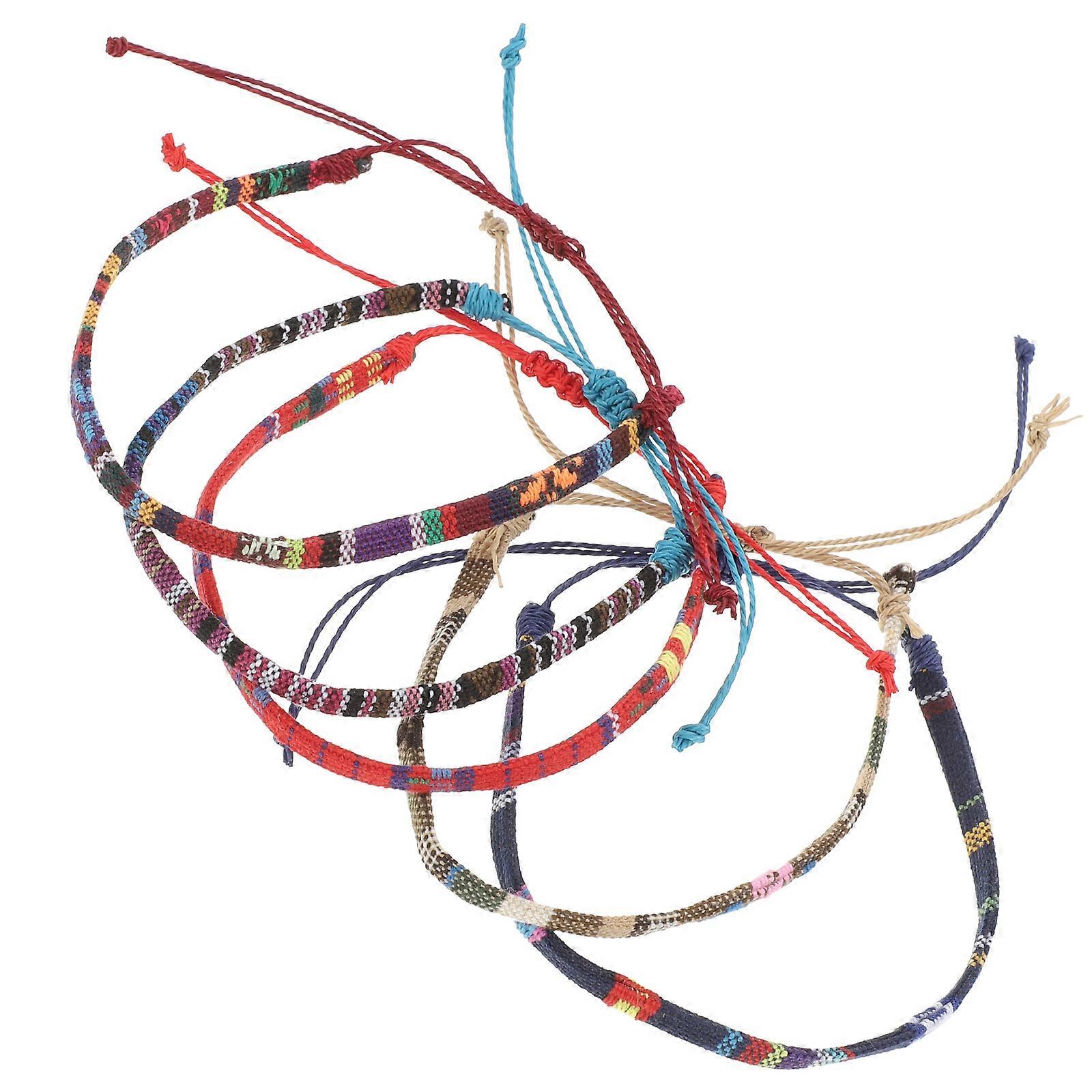 Braided Bracelets for Decoration Woven Adjustable Bracelets 20Pcs Assorted Color