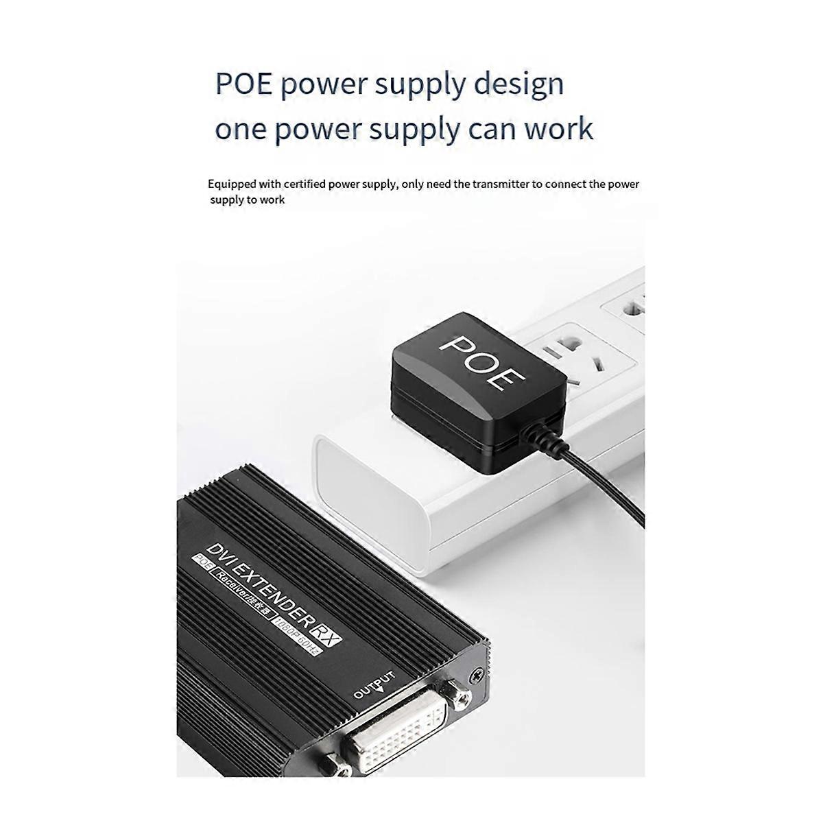 DVI1815 150M Network Extender RJ45 DVI Extender UK-Stecker