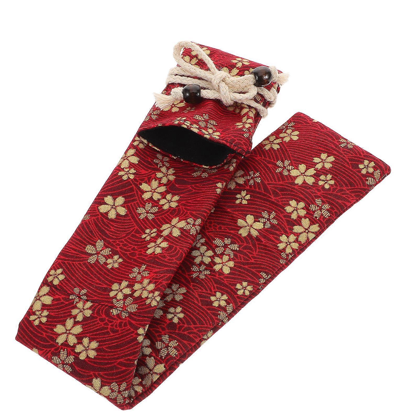 Red Drumstick Storage Bag for Portable Drum Sticks 4Pcs