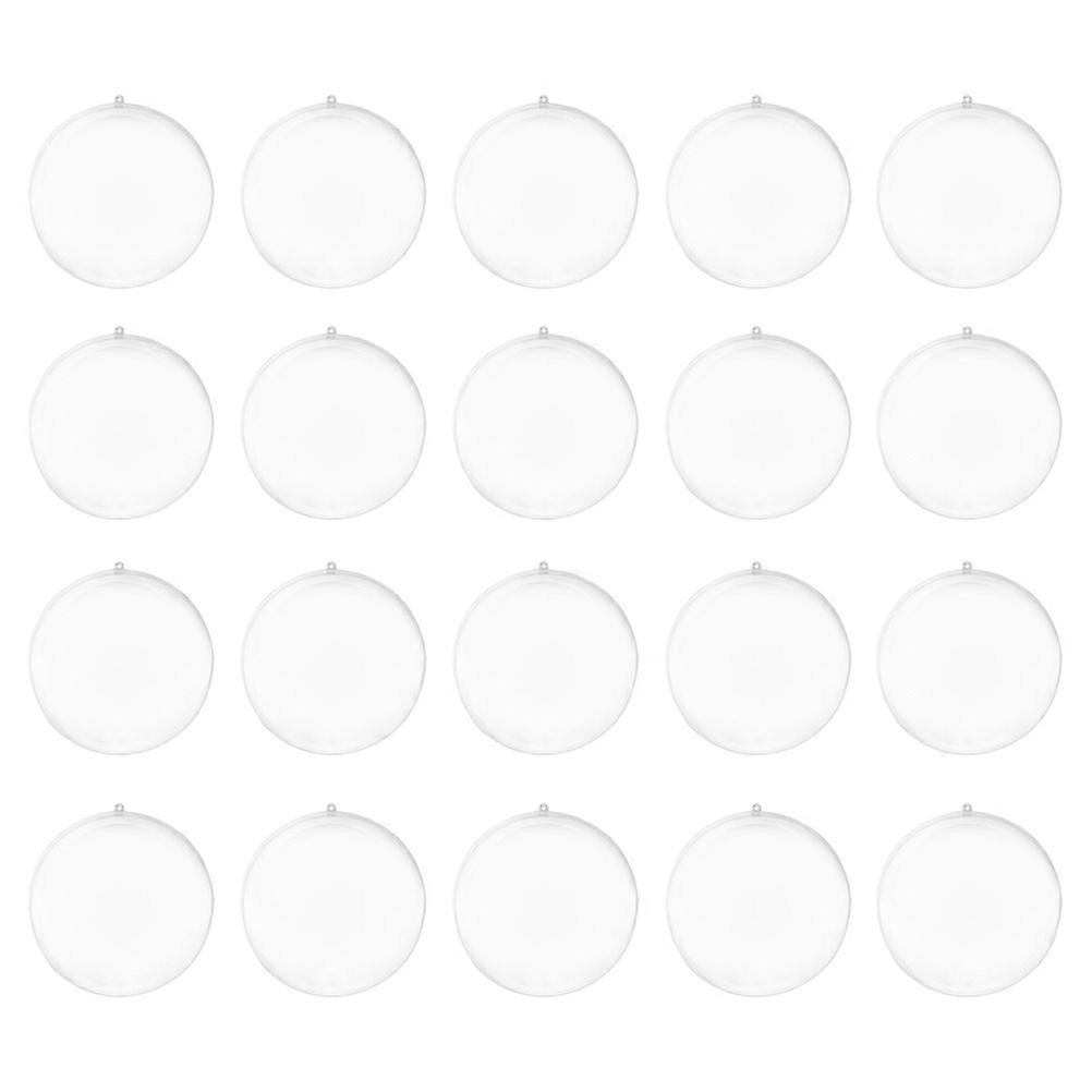 Decorazione natalizia con ciondolo a sfera trasparente, 20 pezzi