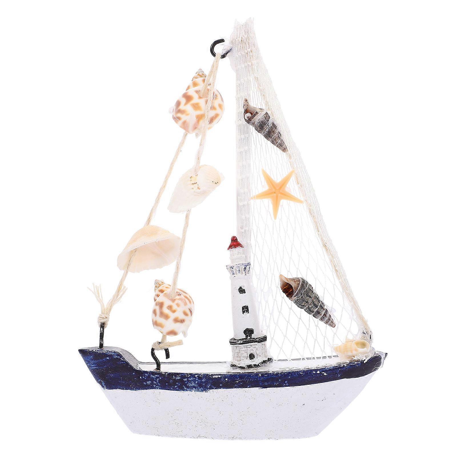 Rustic Coastal Themed Wooden Sailboat Model Decoration For Special Occasions Indoor Use 3Pcs