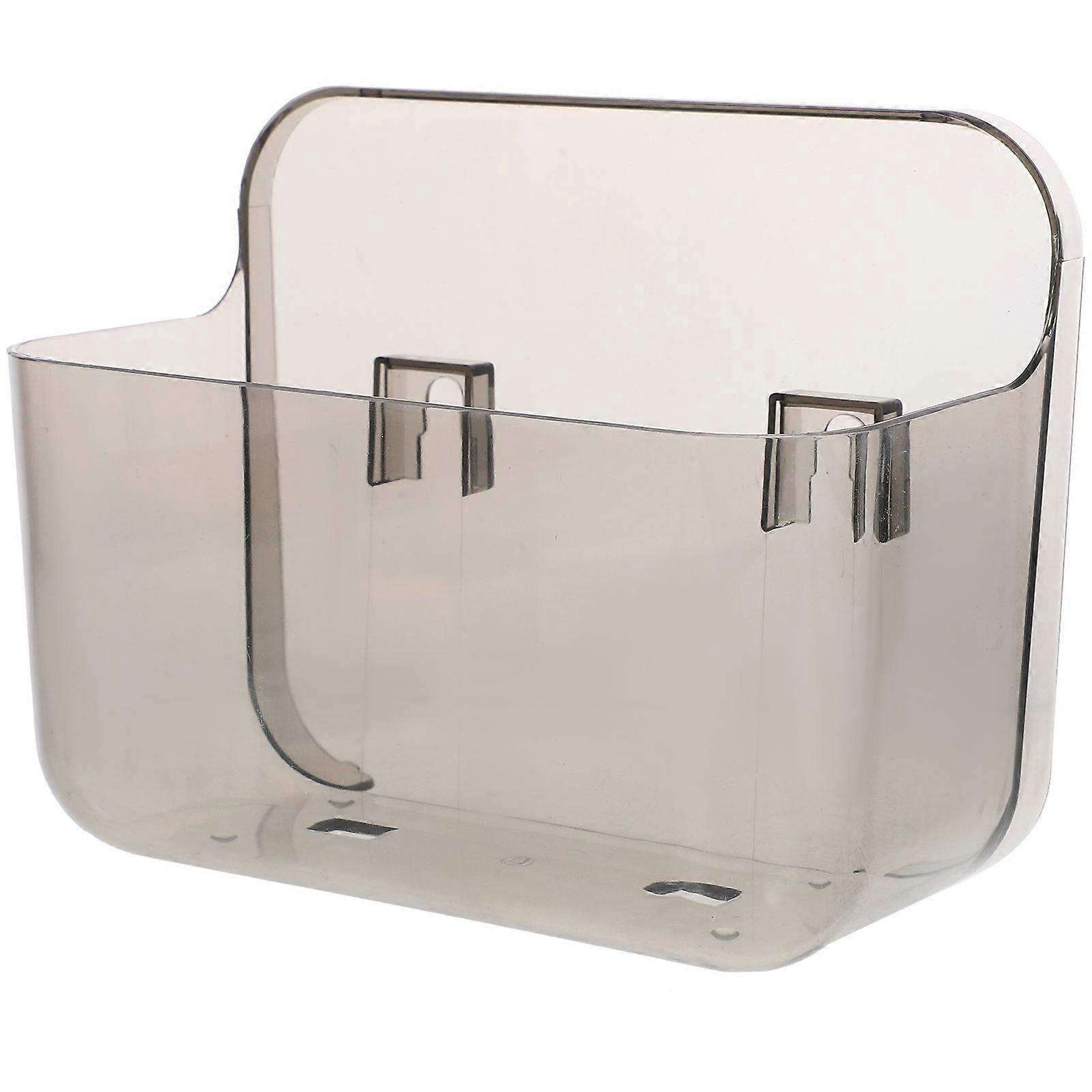 5Pcs Clear Floating Wall Rack Rectangular Bathroom Organizer Shelf Designed For Renters Modern Aesthetic Home Decoration
