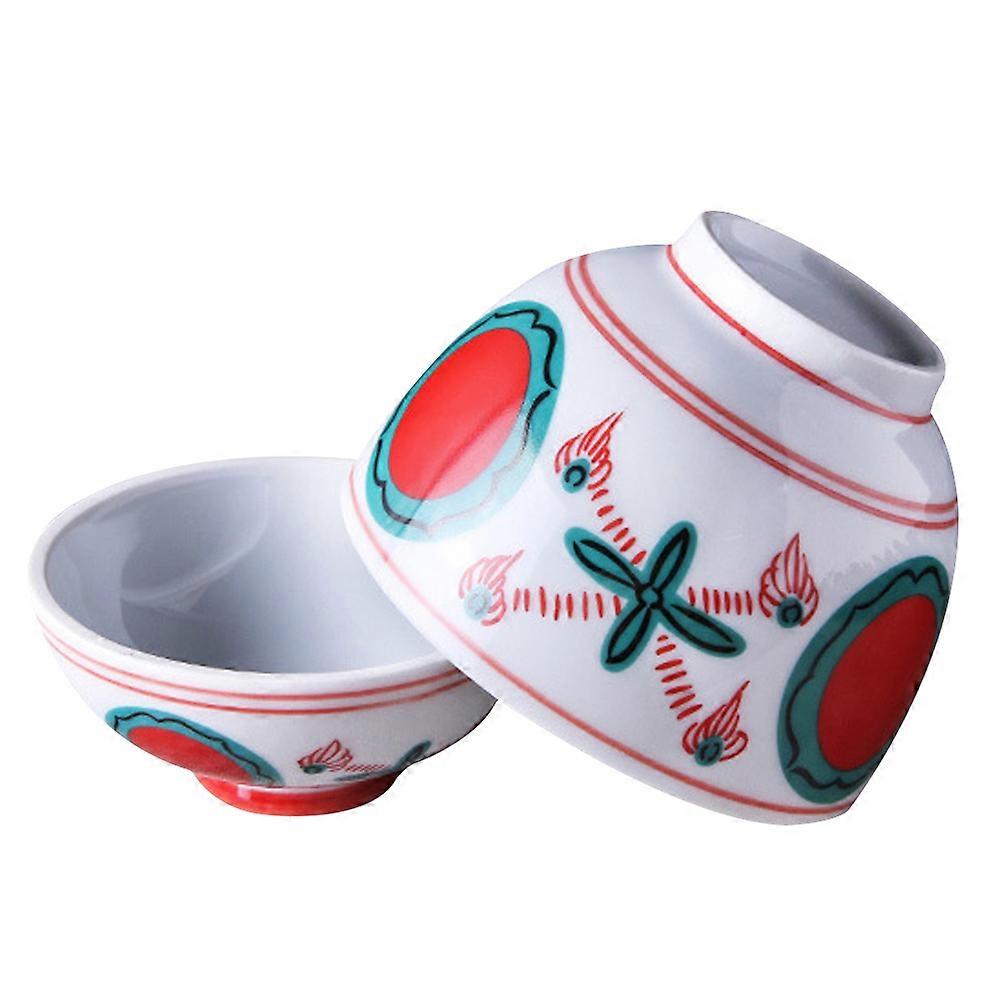Ceramic Cubilose Bowl Multi-Function Soup Bowl Ideal For Restaurant Party 10.00X10.00X9.00Cm Retro Style 5Pcs